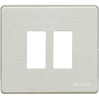 Bticino Magic placca 2 posti per scatola tonda