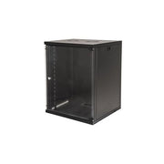 Rack link 19 armadio 15 unita da muro per reti (a)750x(l)540x(p)600mm assemblato colore nero- lk1915u66n