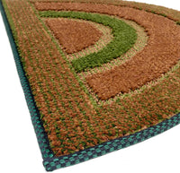 Zerbino Ingresso Semiluna Asciugapassi Assorbente Antiscivolo Vellutato Made In Italy Verde