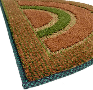 Zerbino Ingresso Semiluna Asciugapassi Assorbente Antiscivolo Vellutato Made In Italy Verde