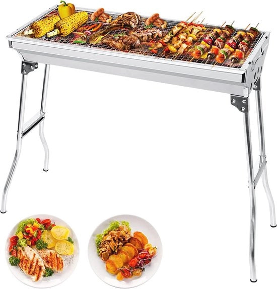 Barbecue a carbone per Camping e Giardino - Griglia Opvoluta Portatile per 5-10 Persone