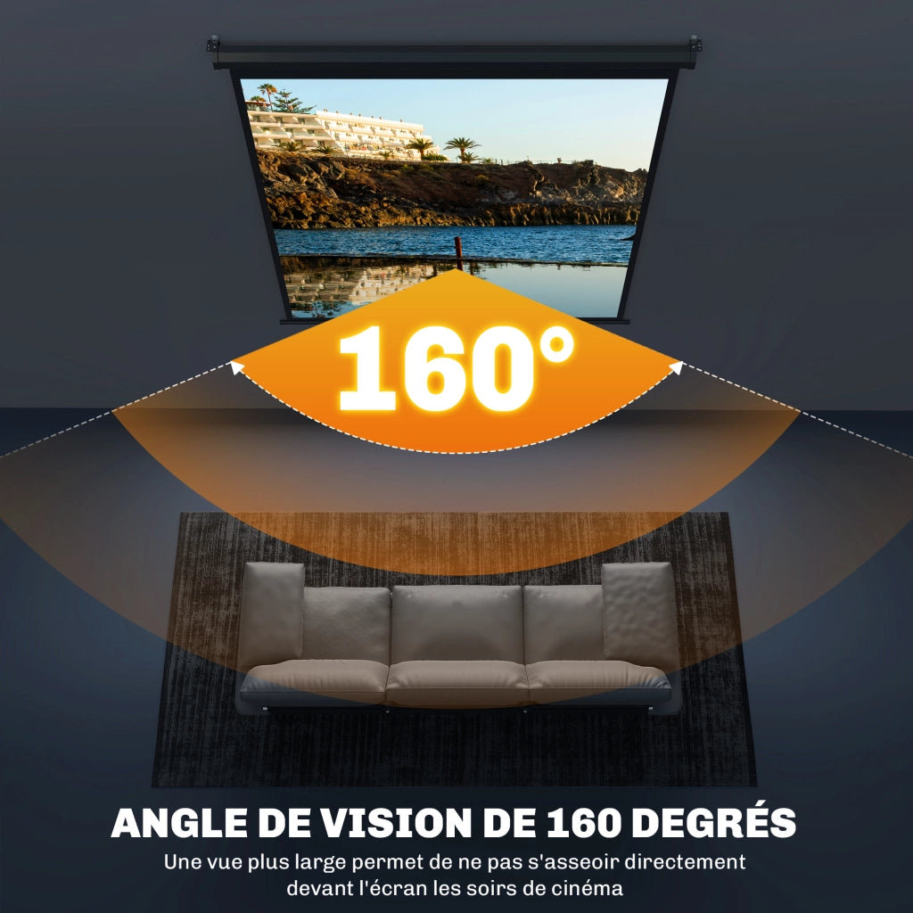 Schermo per Proiezione TV e Home Cinema 85 Pollici 4K HD ¨C zephmum ¨C 146x146 cm