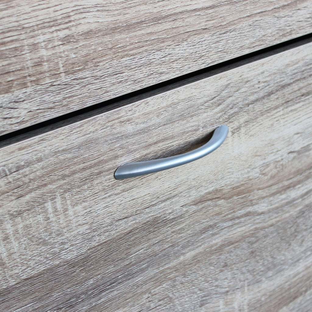 Scarpiera Salvaspazio 4 Ante a Ribalta 60x24x150h cm Legno Rovere Marrone - Mobile Ingresso LOLA
