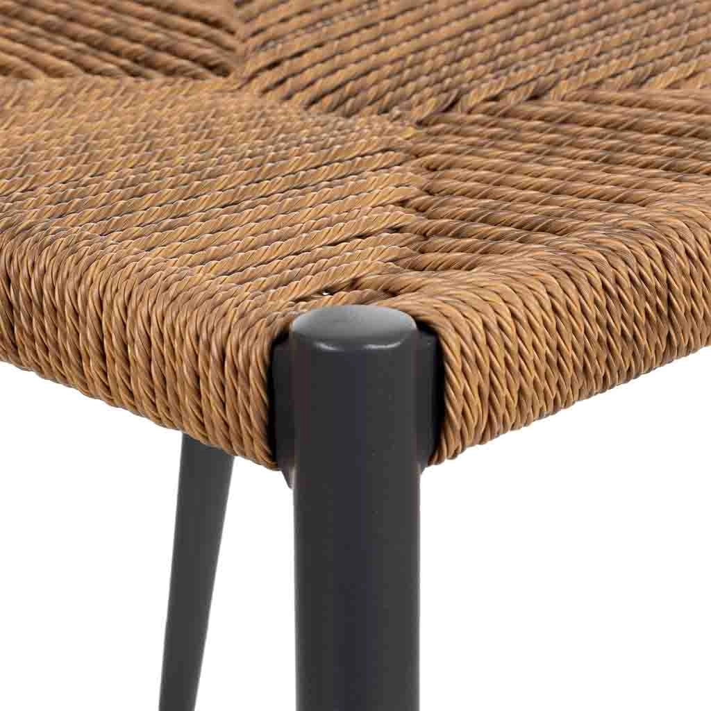 Sedia in rattan sintetico marrone 48x60x78
