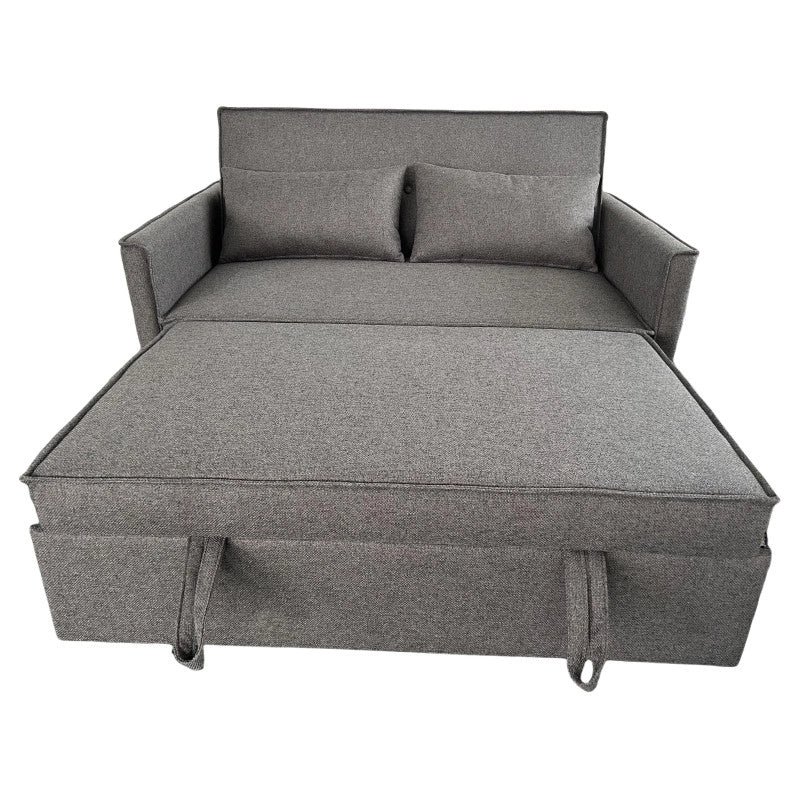 Divano Letto Steven In Tessuto Grigio Scuro Dimensione 130x86x80cm