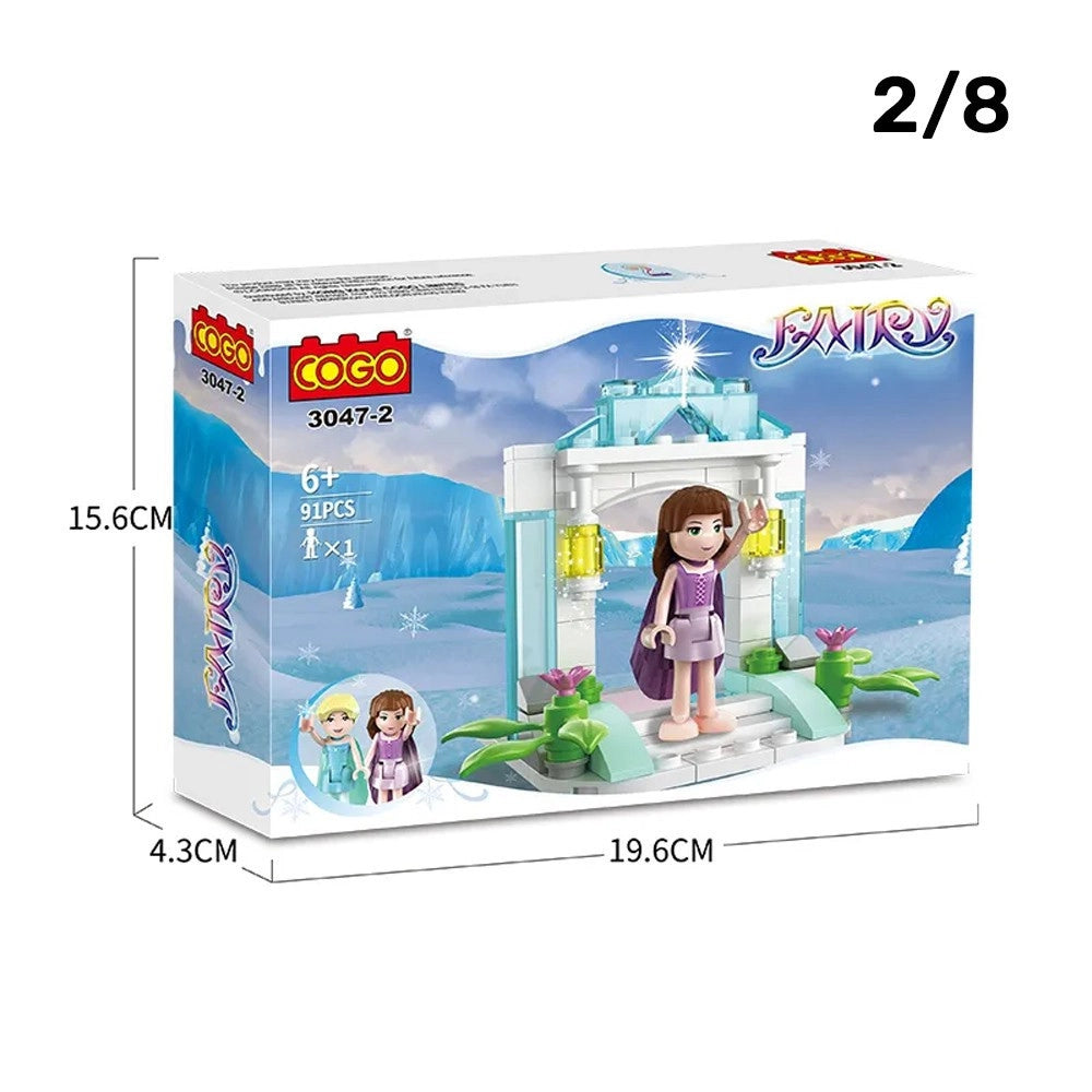 Trade Shop - Blocks Dream Castle Costruzioni Per Bambini Diy Castello Frozen 8 Set Assortiti -
