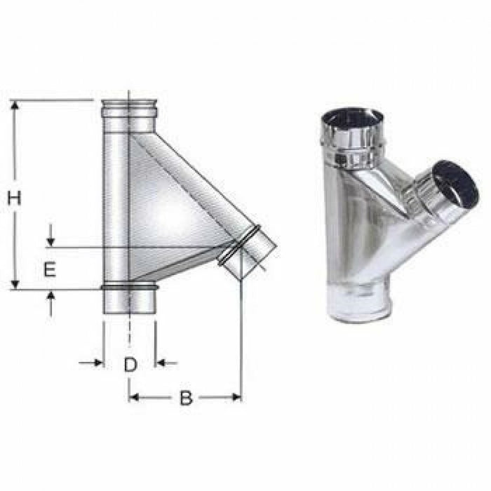 Inox mono parete aisi 316 raccor do a 135 braga d.150 b08x9mrnlp