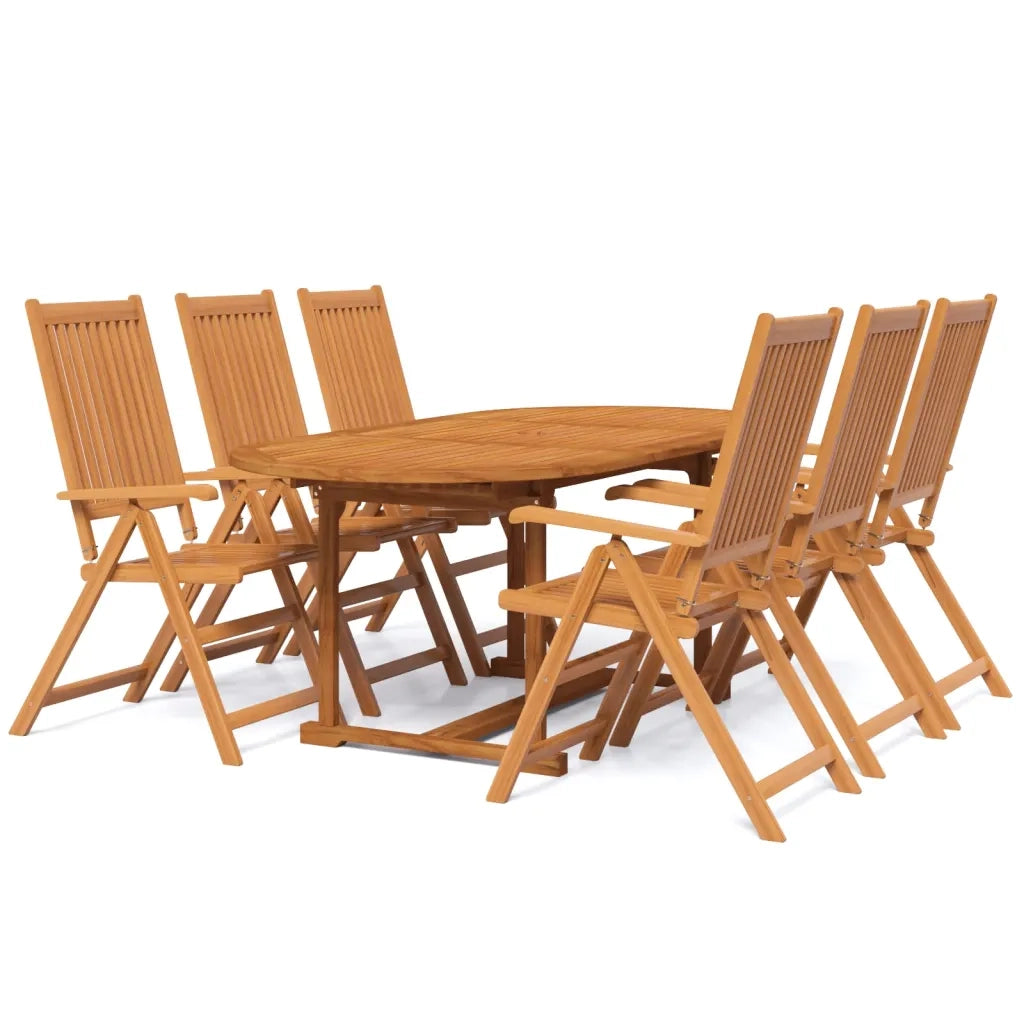 Set Mobili da Pranzo per Giardino 7 pz Legno Massello di Acacia cod mxl 44183