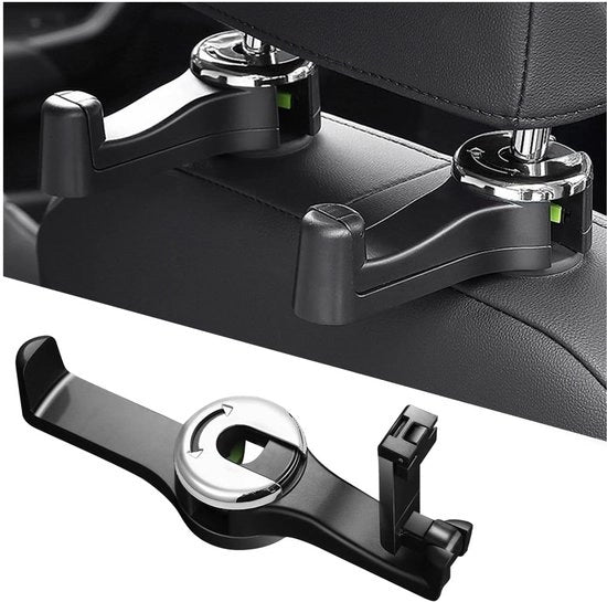 Supporto per auto 360° girevole - Osservatore per telefono - Hanger per borse - Accessori auto resistenti - Solido e duraturo - Materiale ABS
