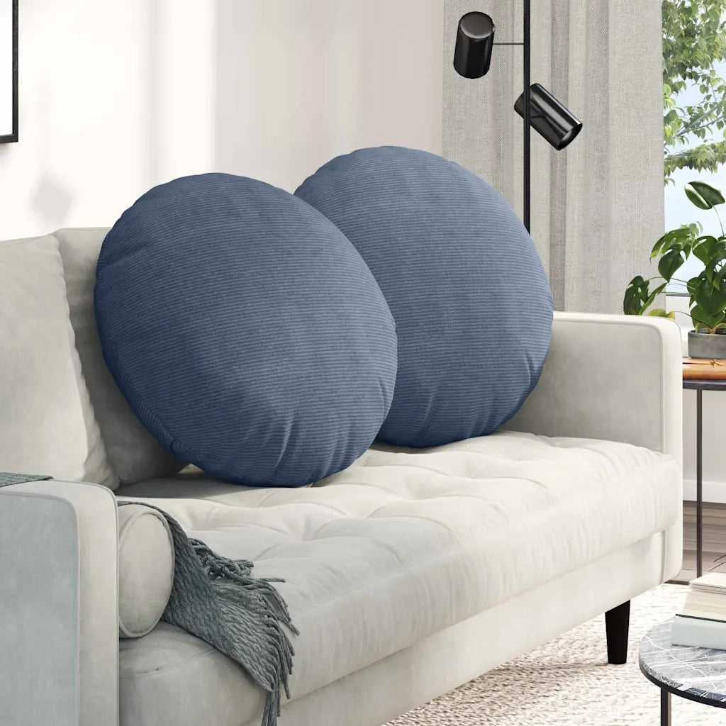 Cuscini per Seduta 2 pz | Cuscini per sedie Blu ?60 x 21 cm Tessuto in Cords