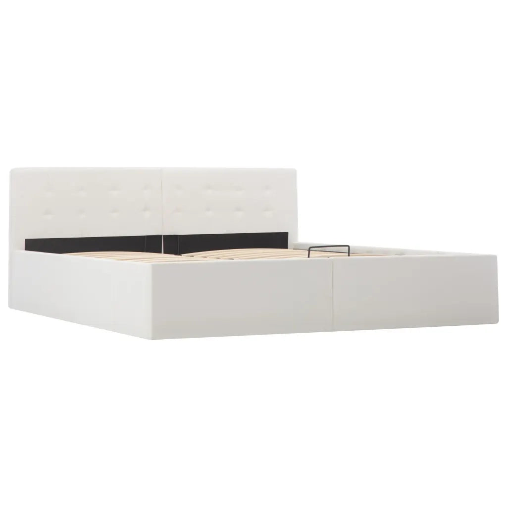 Giroletto con Contenitore Idraulico Bianco Similpelle 160x200 cm 285520