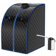 Cabina sauna pieghevole portatile 78 x 87 x 101 cm con telecomando 9 impostazioni di temperatura atmosfera accogliente alluminio nero 20_0010959