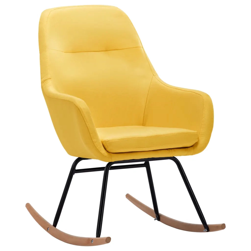 Sedia a Dondolo Giallo Senape in Tessuto cod mxl 33827