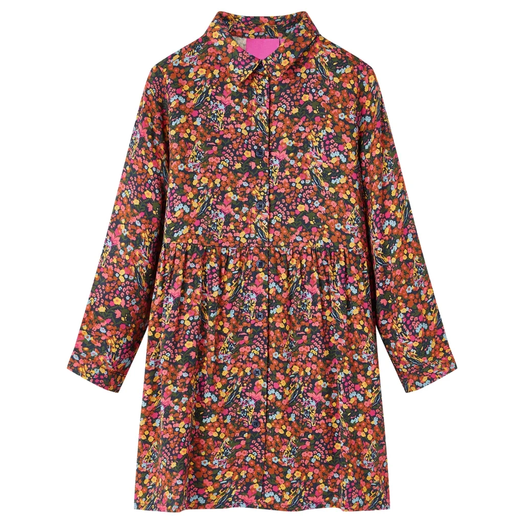 Abito da Bambina a Maniche Lunghe Multicolore 140cod mxl 84260