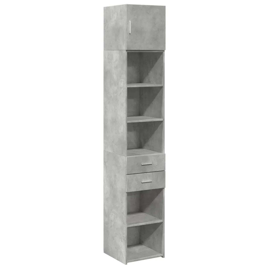 vidaXL Mobile Sottile Grigio Cemento 40x42,5x225 cm in Truciolato