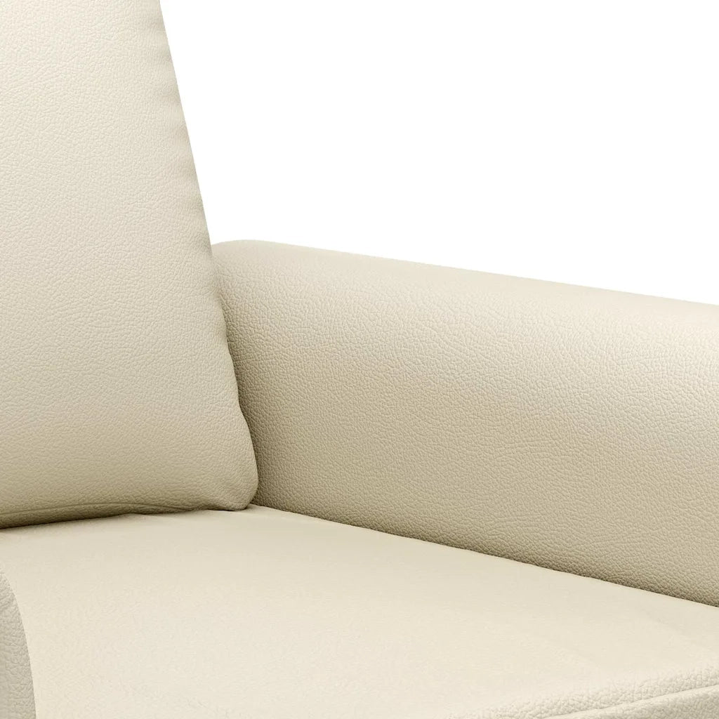 Divano a 2 Posti Crema 120 cm in Similpelle 359500