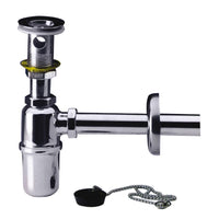 sifone in ottone cromato a bottiglia senza piletta mis. 1 cod:ferx.vit6780