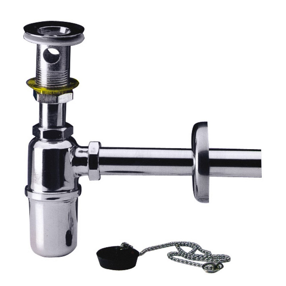 sifone in ottone cromato a bottiglia senza piletta mis. 1.1/4 cod:ferx.vit7342