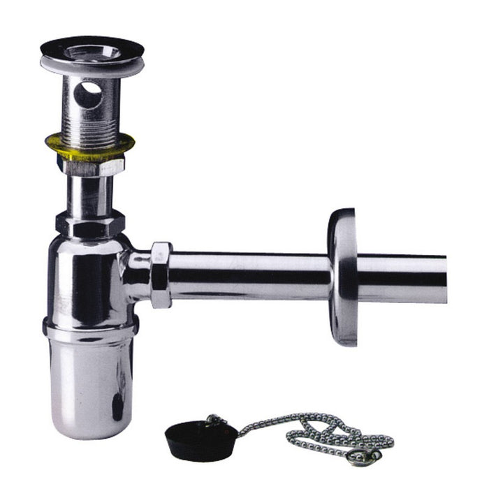 sifone in ottone cromato a bottiglia senza piletta mis. 1.1/4 cod:ferx.vit7342