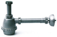 sifone in plastica a 1 via senza piletta mis. 1.1/2 cod:ferx.vit6279