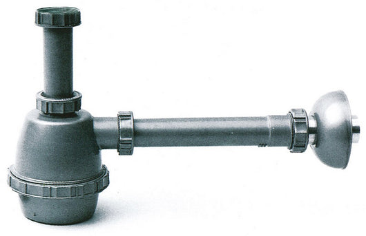 sifone in plastica a 1 via senza piletta mis. 1.1/2 cod:ferx.vit6279