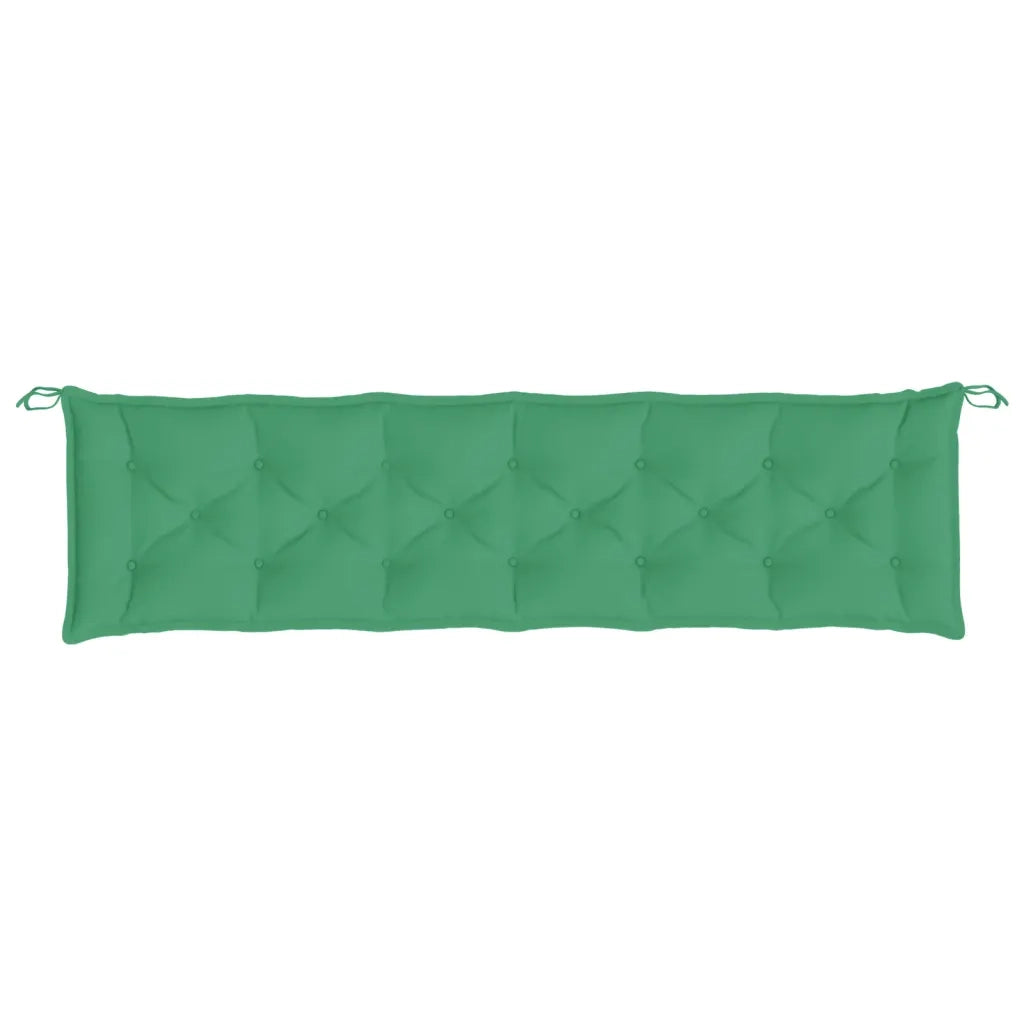 Cuscini per Panca 2 pz-Set di 2 Cuscini per panchina Verdi 200x50x7 cm in Tessuto Oxford