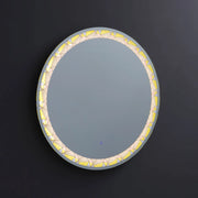 Specchio rotondo a led 80 cm colorato