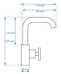 Rubinetto Da Lavabo Rea Vertigo Side