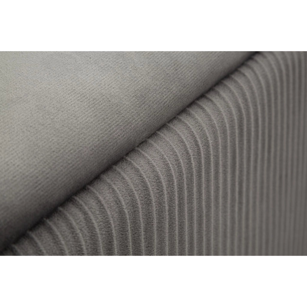 Panca con Portaoggetti VKH875, Grigio, Poliestere, 80x37x42 cm