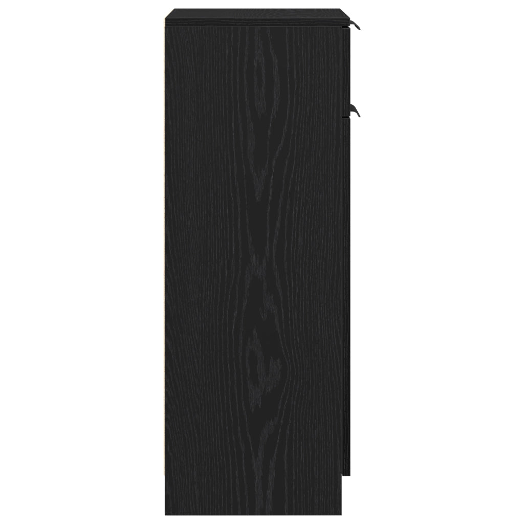 Mobile da bagno Rovere nero 32x34x90 cm in legno ingegnerizzato