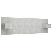 Testiera | Testata Letto con Comodini in Legno Multistrato Grigio Cemento