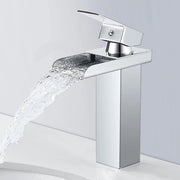 Kraan per bagno con design valle d'acqua, azionamento a un solo giro, valle concava in acciaio inossidabile.