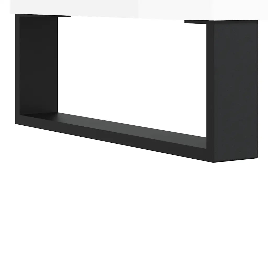 Armadietto Bagno Bianco Lucido 58x33x60cm in Legno Multistrato 831590