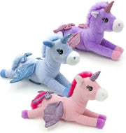 Unicorno Peluche Unicorno per Bambini cm Arcobaleno Giocattolo Rosa Regali Regalo Morbido Cavallo Ali Compleanno Cuscino
