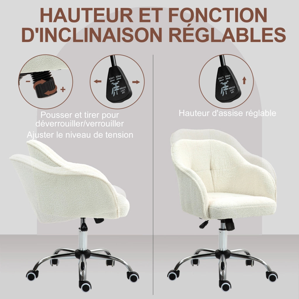 Sedia da ufficio ergonomica ¨C zephmum ¨C crema
