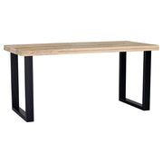 Tavolo da pranzo rettangolare con piano in mango naturale e gambe 160x80x76
