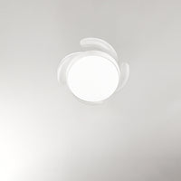 Ventilatore Moderno Open+ Metallo Bianco Acrilico Trasparente Led 36W Cct