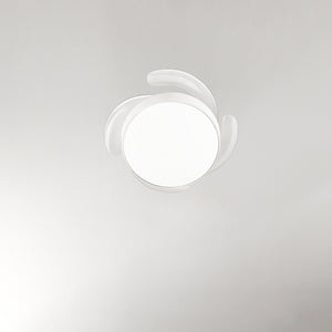 Ventilatore Moderno Open+ Metallo Bianco Acrilico Trasparente Led 36W Cct