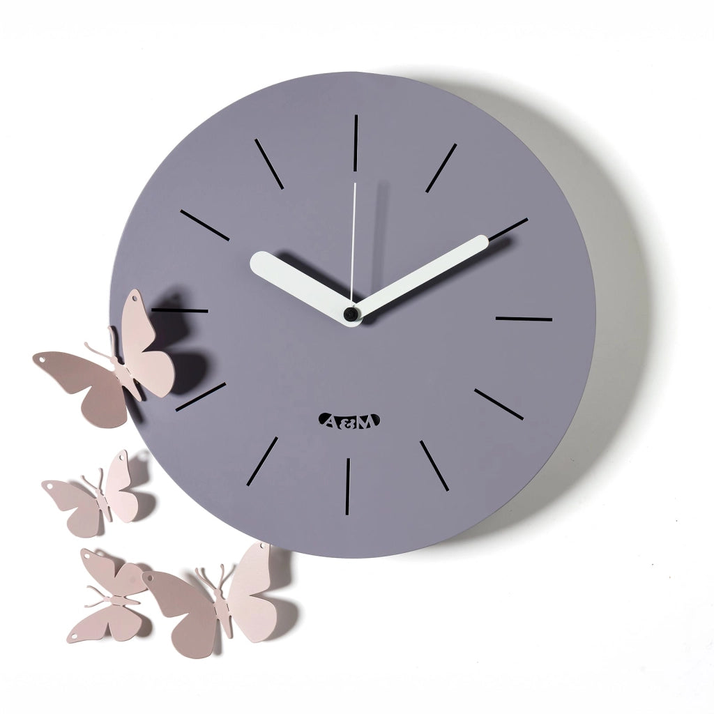 Orologio con farfalle Battito d'Ali Gelso,glicine