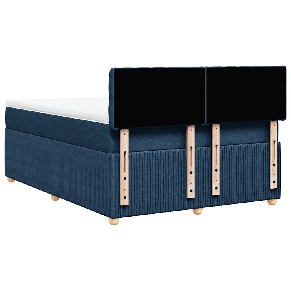 Giroletto a Molle con Materasso Blu 140x200 cm in Tessuto