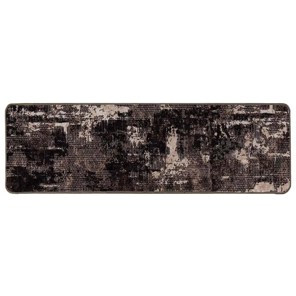 Runner Tappeto MARSA Nero 50 x 400 cm Poliestere e PVC