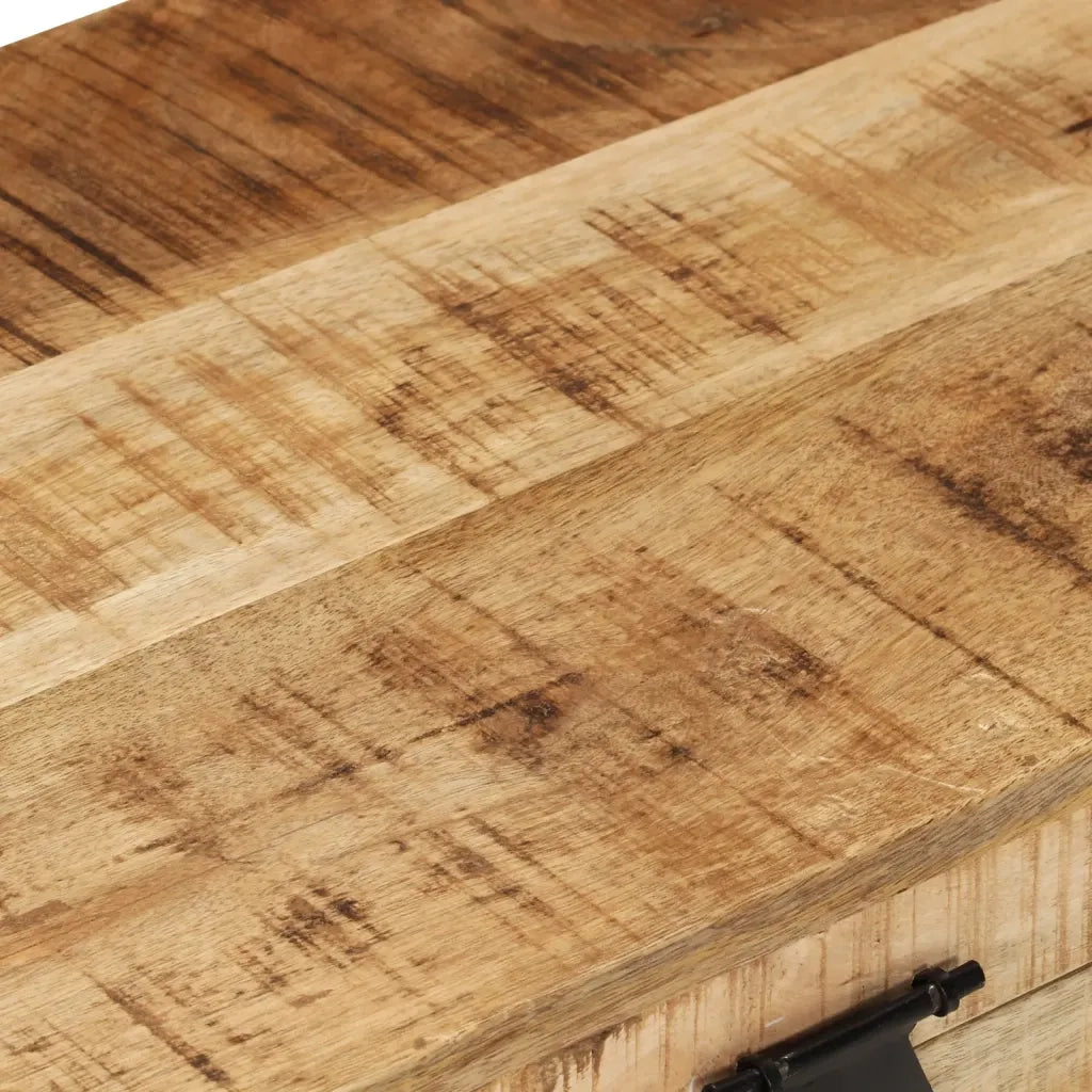 Cassapanca in Legno Massello di Mango Ruvido 328293