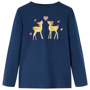 Maglietta per Bambini Maniche Lunghe Blu Marino 116cod mxl 108190