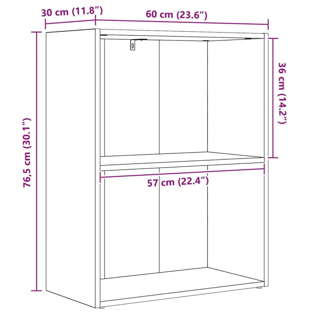 Libreria Rovere Nero 60 x 30 x 76.5 cm Legno multistrato