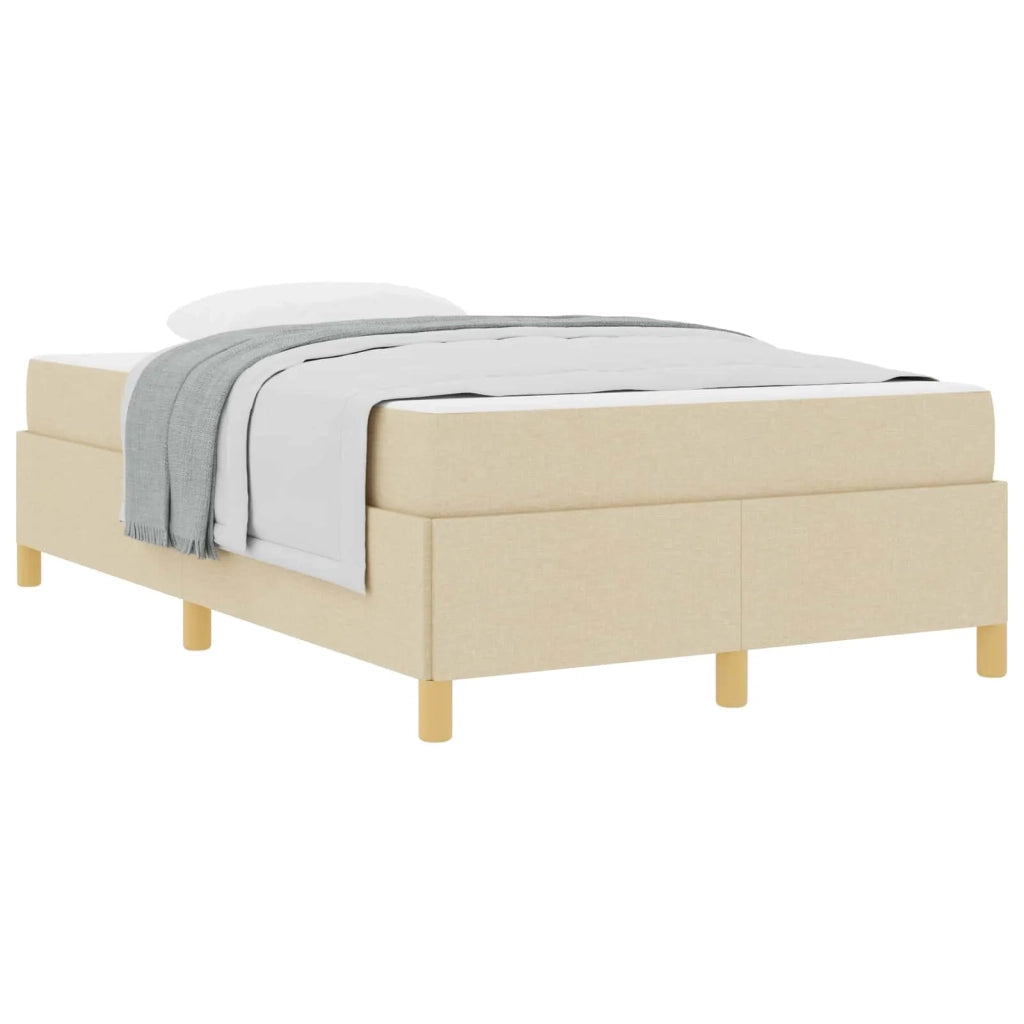 Struttura del letto con materasso Crema 120 x 190 cm Tessuto 3398925