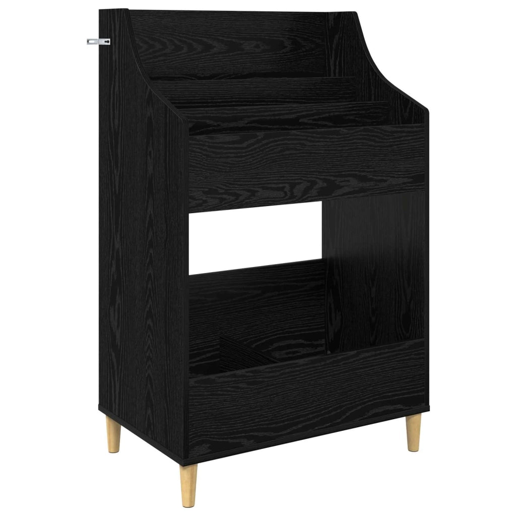 Scaffali per Media Rovere Nero 70,5 x 46 x 112 cm 8012899
