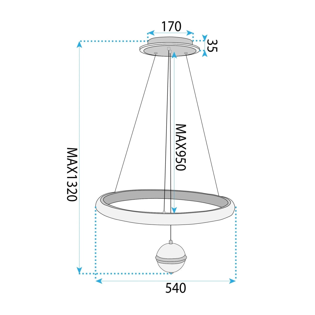 Lampada Da Soffitto G142-cp 50cm Gold