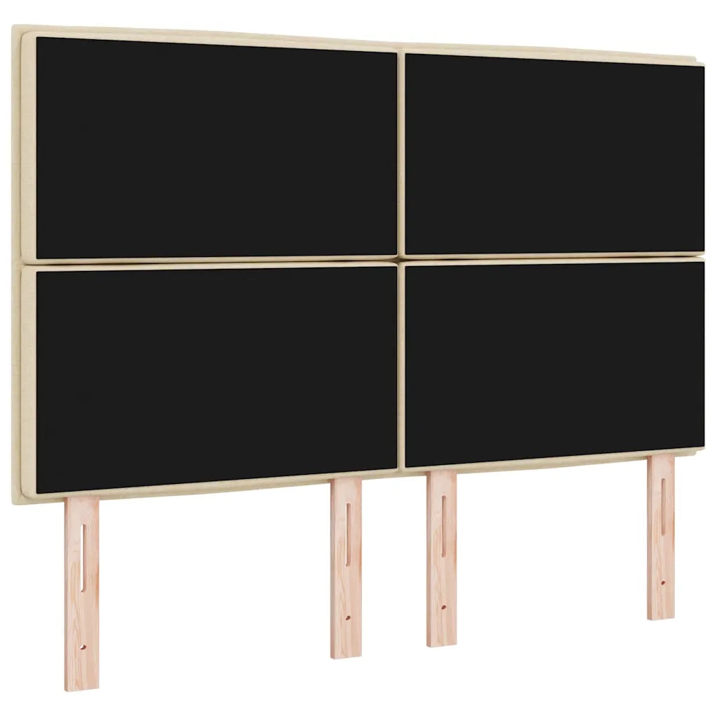 Testiera | Testata LED con strisce LED con Testiera | Testata Crema 144 cm Tessuto