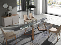 Cassettiera in legno grigio e noce