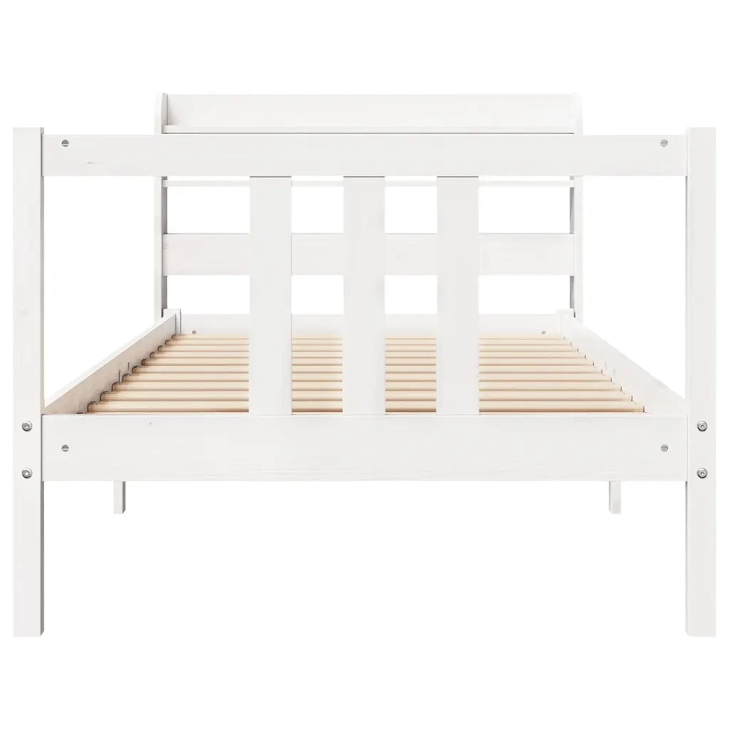 Giroletto con Testiera senza Materasso Bianco 90x200 cm 3306705